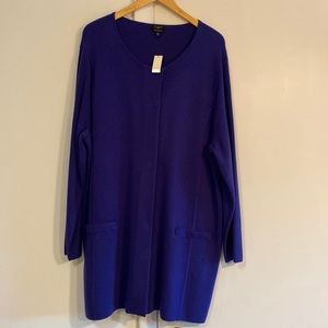 NWT Talbots 3X long sweater, deep royal blue
